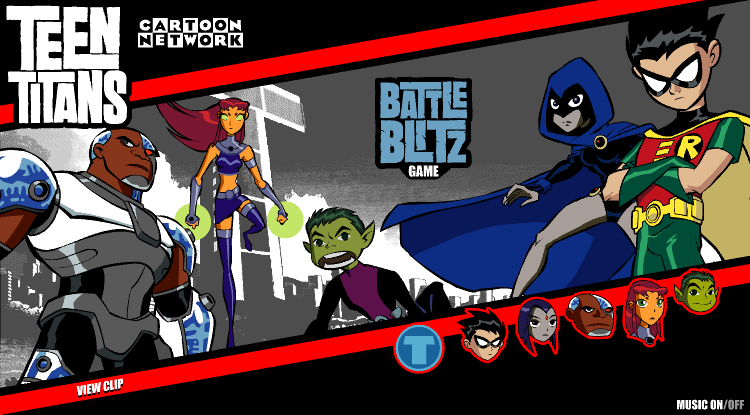 Teen Titans Battle Blitz title screen